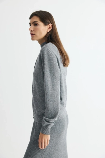 Кардиган тонкий приталенного кроя Daisyknit, цвет: серый,  купить онлайн