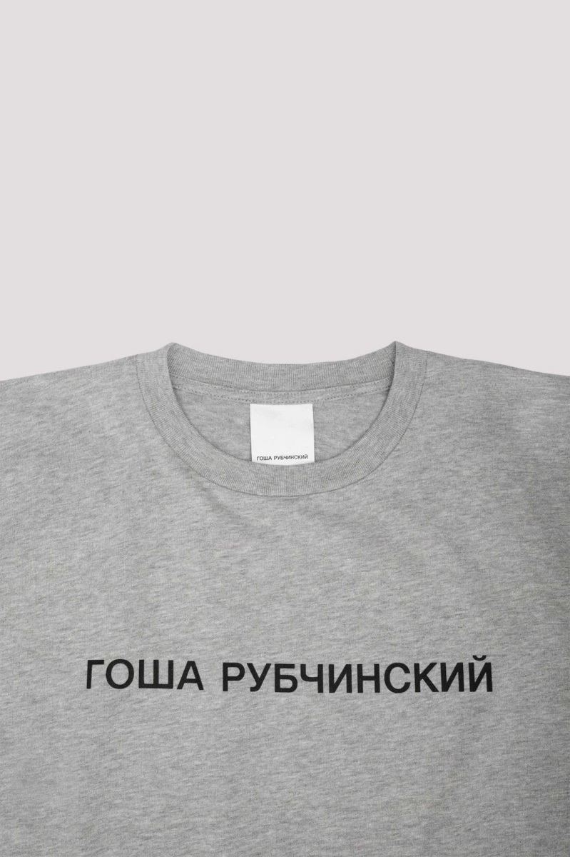 Футболка оверсайз с лого ГОША РУБЧИНСКИЙ, цвет: серый меланж, TSH_0203_grey_melange купить онлайн