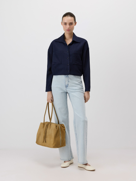 Удлиненная рубашка Conso, цвет: синий, PR 260446 - синий купить онлайн