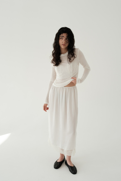 Бельевая юбка НИ ИМЕНИ, НИ ПОХОЖИХ, цвет: молочный, 00-00000364 купить онлайн