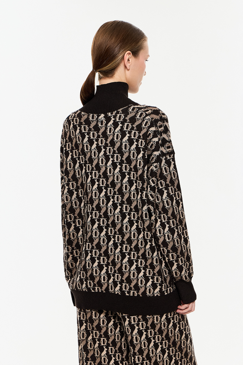 Вязаный джемпер DREAMS BY ALENA AKHMADULLINA, цвет: коричневый, 225104140304195/708000 купить онлайн