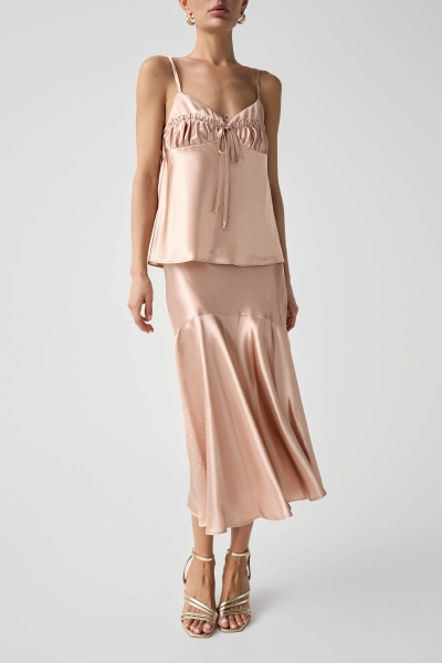 Топ из итальянской вискозы Shtripling, цвет: пудровый, SHTOP004PDR купить онлайн