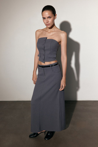 Жилет асимметричный TOPTOP, цвет: серый, TTS.147.16204.800 купить онлайн