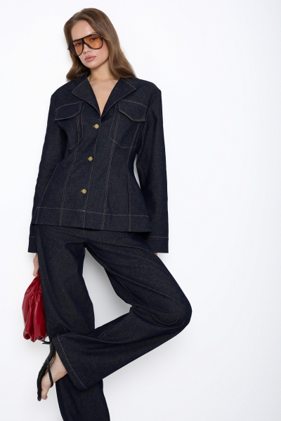 Жакет из сырого денима Ricoco, цвет: синий, 5072/4 купить онлайн