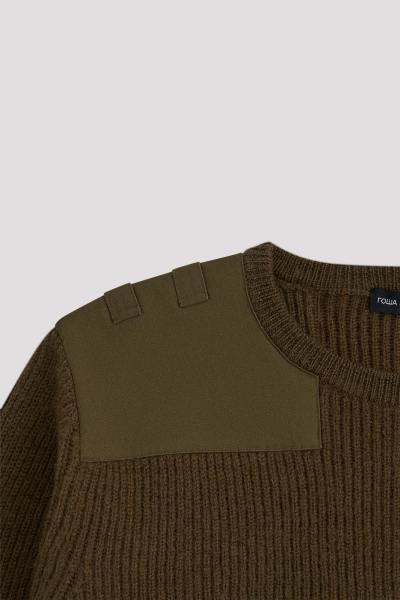 Свитер трикотажный шерсть ГОША РУБЧИНСКИЙ, цвет: хаки, KNSW_0301_KHAKI купить онлайн