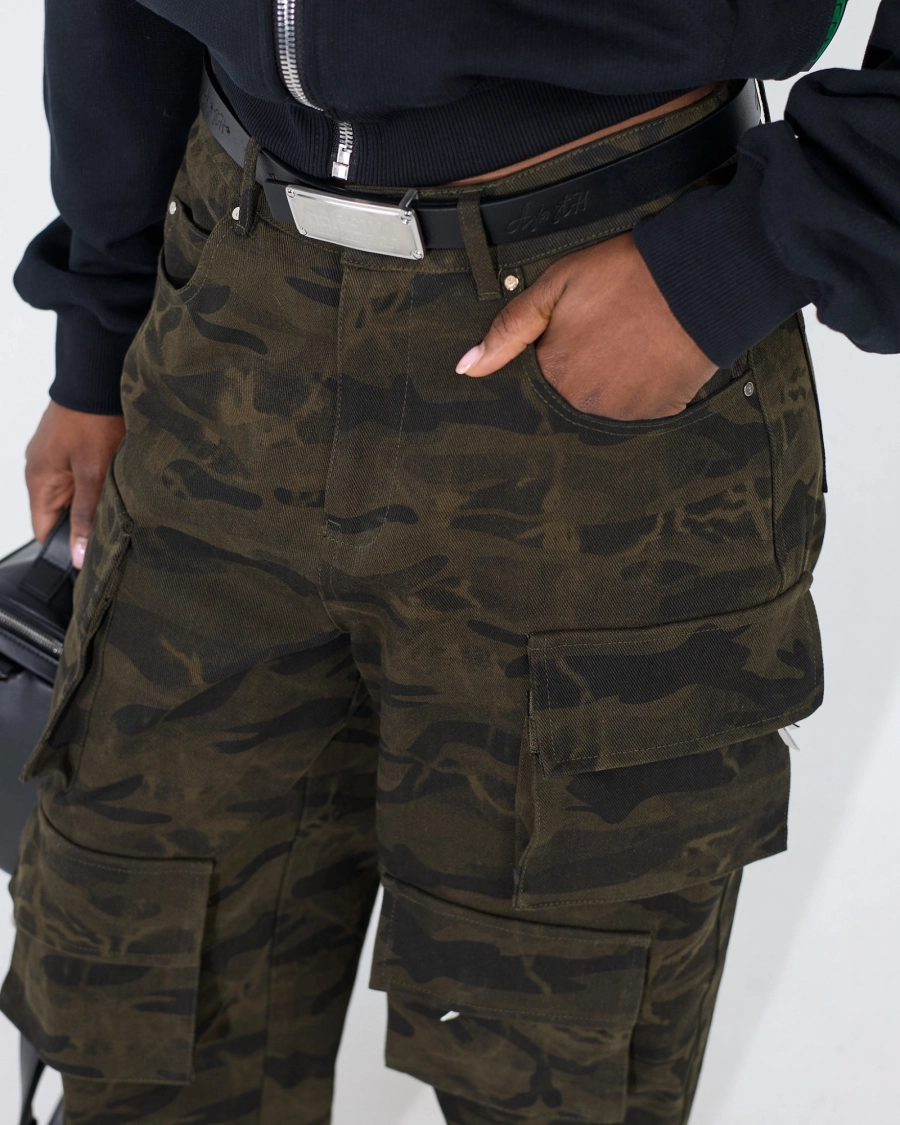 Джинсы-карго камуфляж ASIA ST 71, цвет: зеленый,  купить онлайн