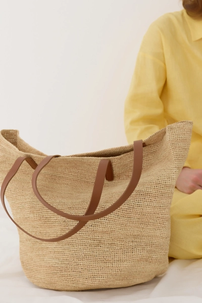 Сумка-шопер из рафии Ricoco, цвет: бежевый bag9/2 купить онлайн