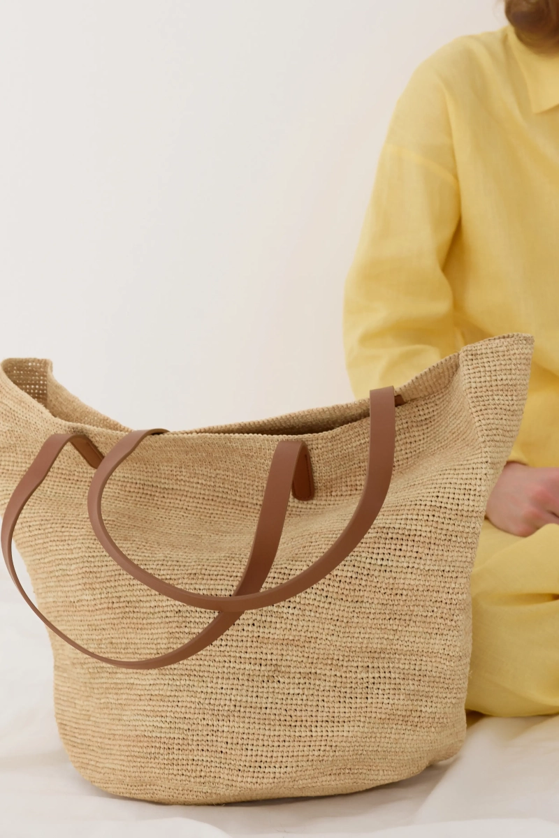 Сумка-шопер из рафии Ricoco, цвет: бежевый bag9/2 купить онлайн