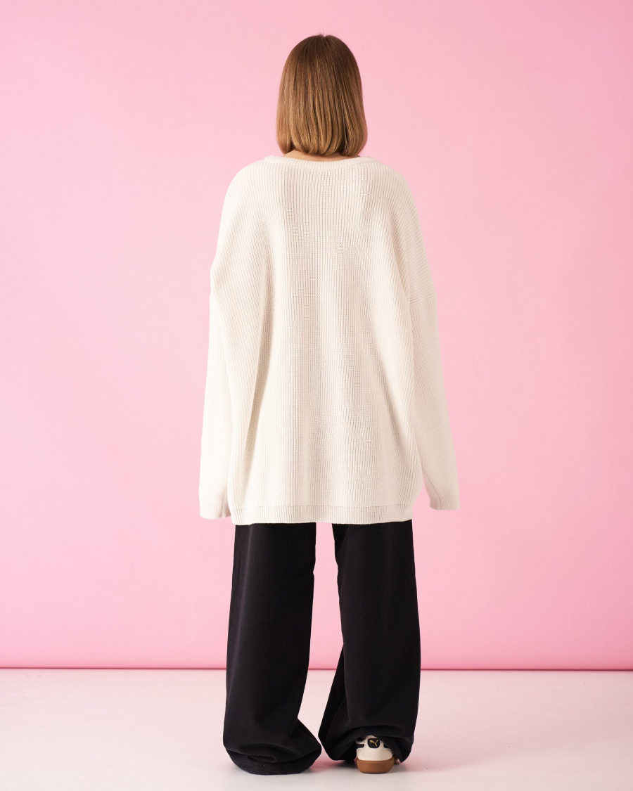 Свитер over TABOO, цвет: молочный, sv-svwhiteover купить онлайн