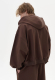 Оверсайз худи crop на молнии all., цвет: BROWN, 00454 купить онлайн