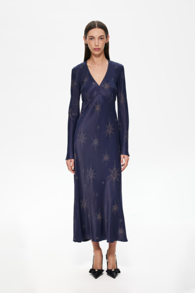 Платье полуприлегающее с принтом