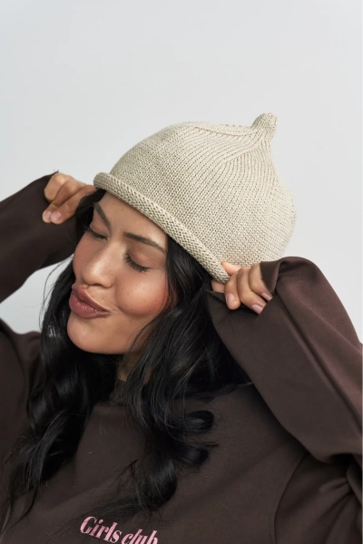 Шапка желудь из хлопка Erist store, цвет: бежевый НФ-00003337 купить онлайн