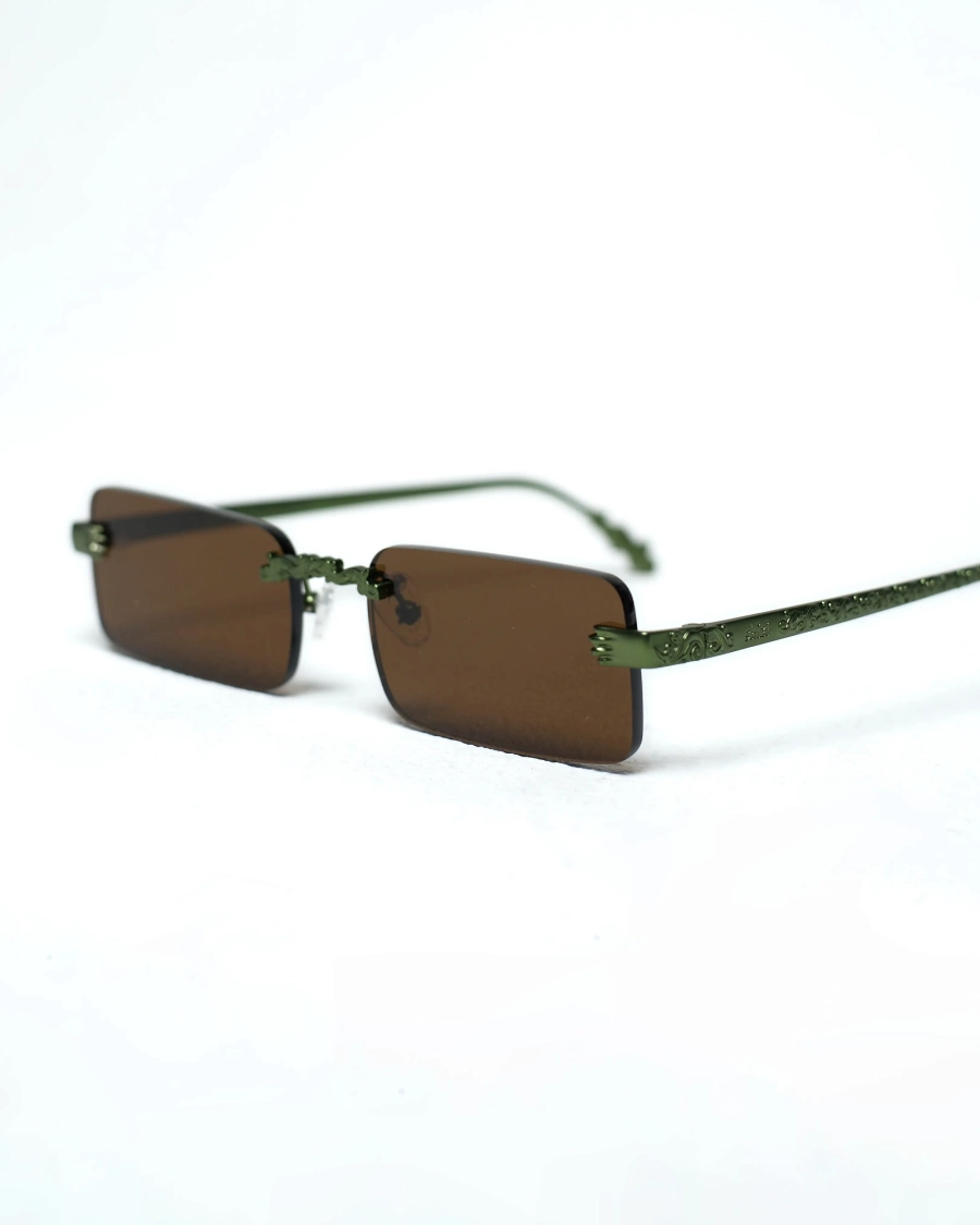 Очки солнцезащитные ASIA ST 71, цвет: зеленый/кофе Ast71.glasses-shizi-green/coffee | новая мужская коллекция купить онлайн