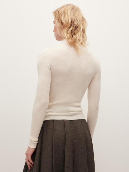 Водолазка из шерсти мериноса Chaika, цвет: молочный, AW25KN01-01 купить онлайн