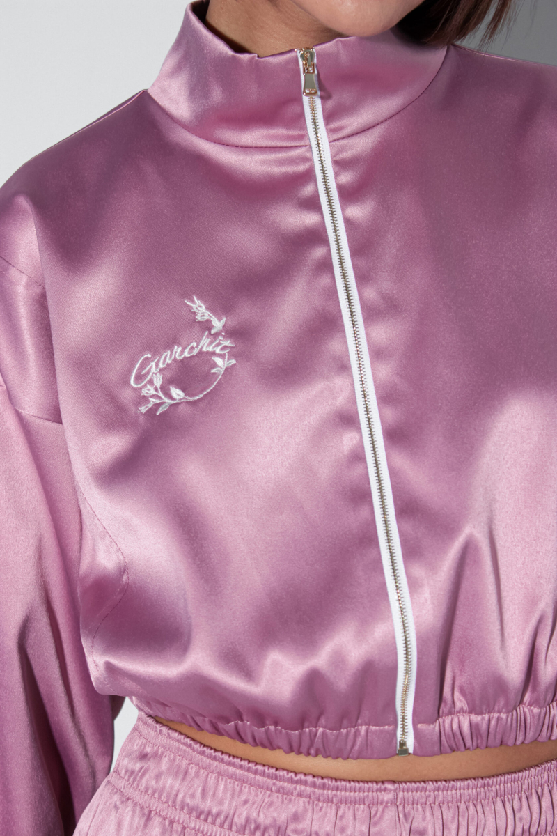 Бомбер из атласа GARCHIT, цвет: розовый, GARAtlBombPink купить онлайн