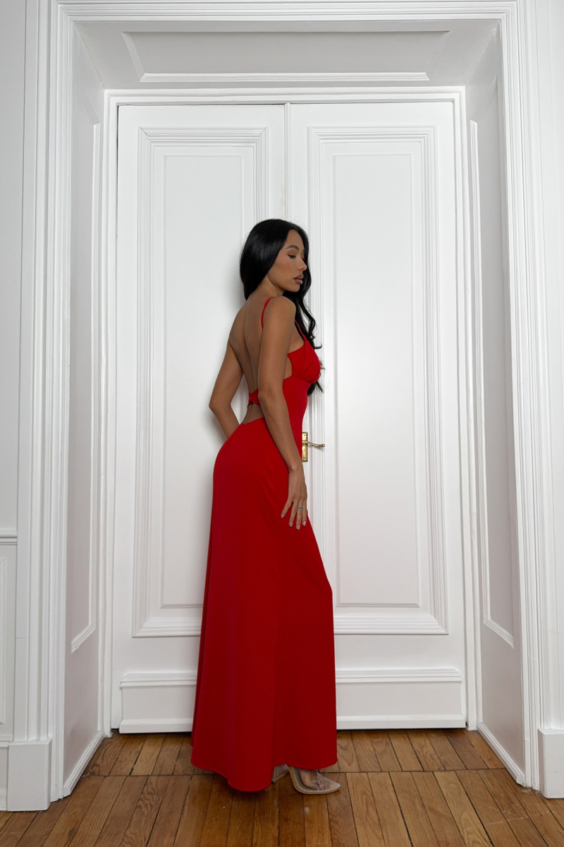 Платье с драпировкой по лифу SODAMODA, цвет: красный, 15081 купить онлайн