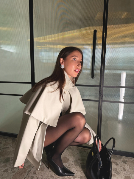 Тренч со съемным кейпом из хлопка с пропиткой Ricoco, цвет: бежевый, 7057/1 купить онлайн