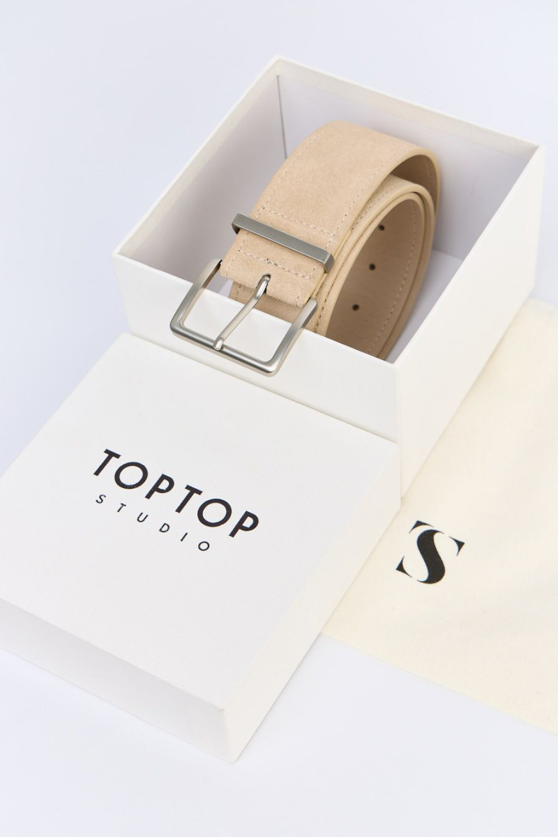 Ремень из замши и экокожи TOPTOP, цвет: бежевый TTS.806.17096.110 купить онлайн