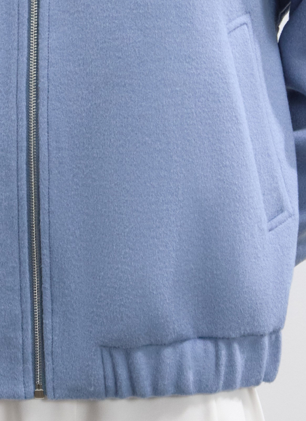 Бомбер из пальтовой ткани ALL WE NEED, цвет: голубой, 2602W5322-17 купить онлайн