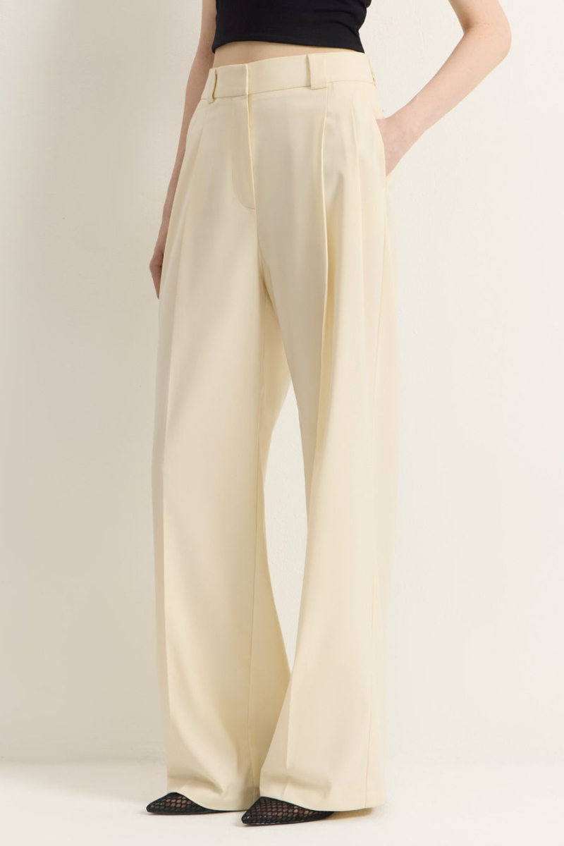 Брюки из смесовой вискозы TOPTOP, цвет: молочный, TTS.032.18195.120.05205 купить онлайн