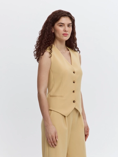 Жилет прямого силуэта ANNA PEKUN, цвет: Желтый, 11.2626.200 купить онлайн