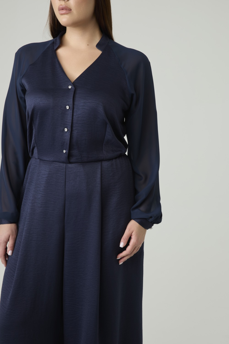 Комбинезон из атласной ткани 4forms, цвет: синий, 65521 купить онлайн