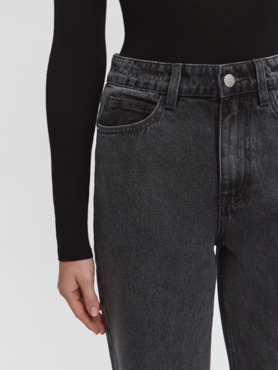 Джинсы с высокой посадкой ANNA PEKUN, цвет: серый,  купить онлайн