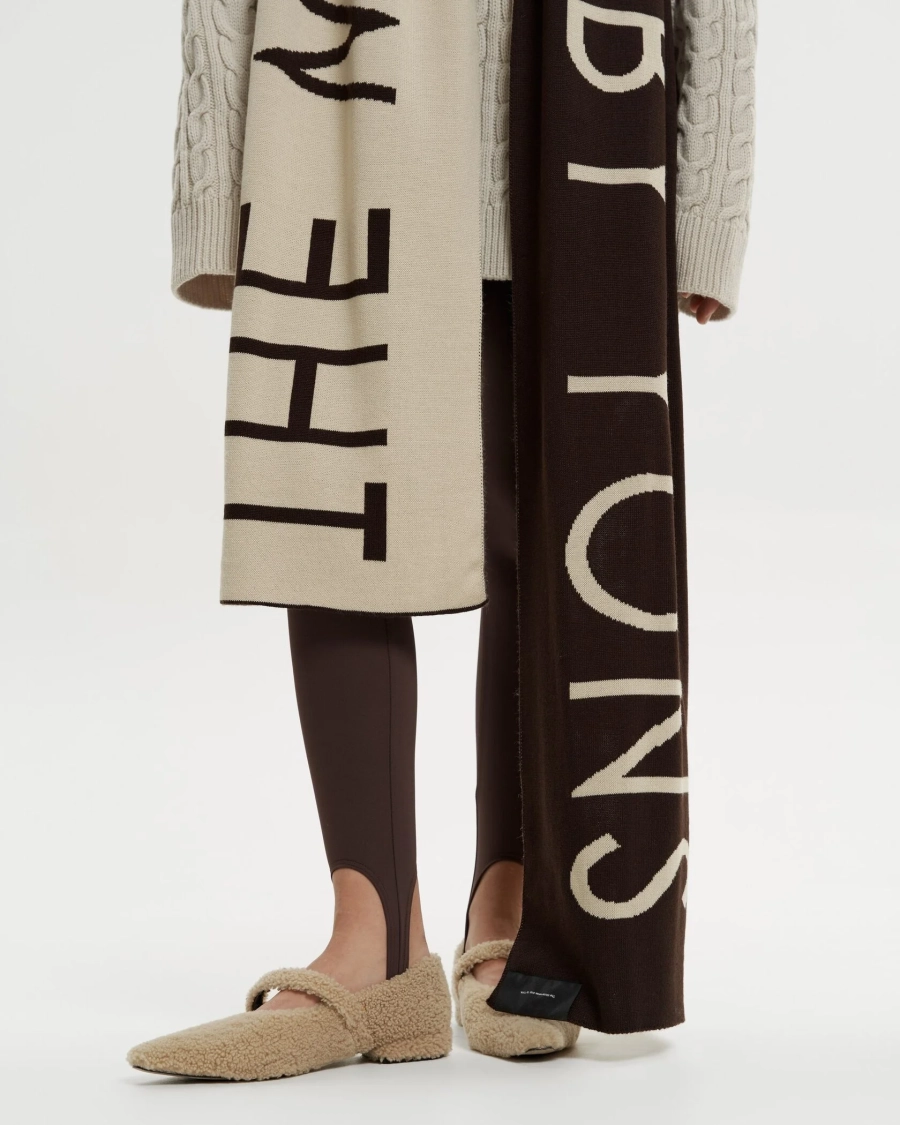 Шарф THE WINTERVERSE BY YONS YONS, цвет: бежевый/шоколад  купить онлайн