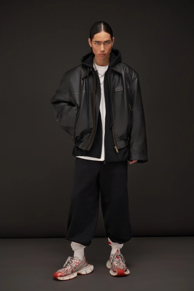 Бомбер "SIGNAL" из веган кожи p.p.s., цвет: черный винтажный, 1010.10.00.BLK2 купить онлайн