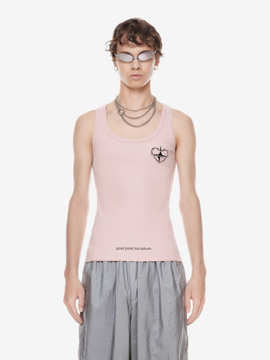 Хлопковая майка с принтом