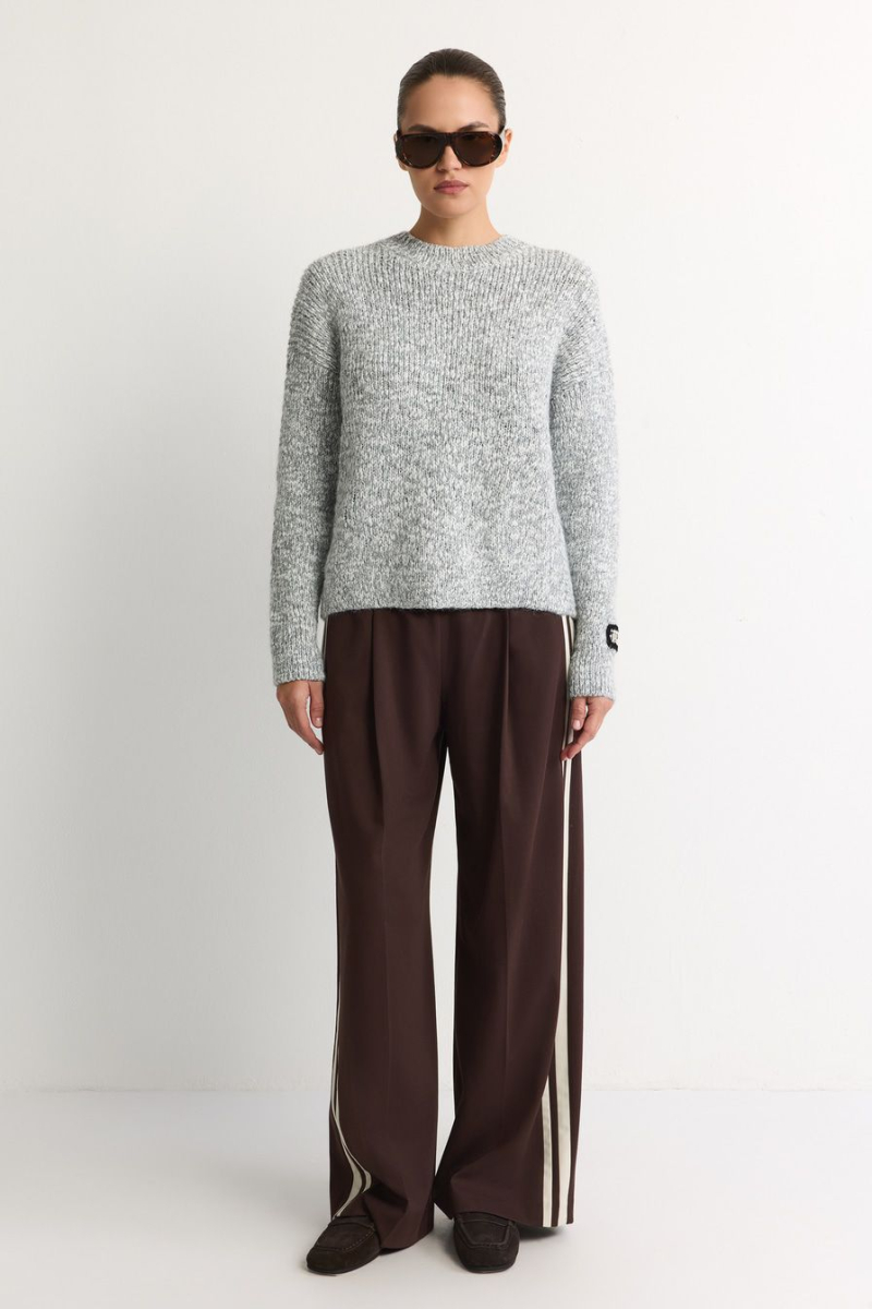 Джемпер из переработанного полиэстера TOPTOP, цвет: серый с принтом, TT.050.18257.801 купить онлайн