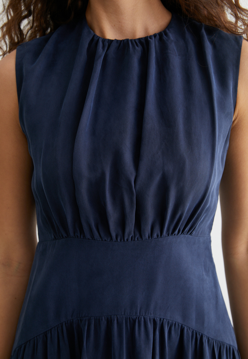 Платье со сборками Gina Marou, цвет: синий, Mar5_2604 купить онлайн