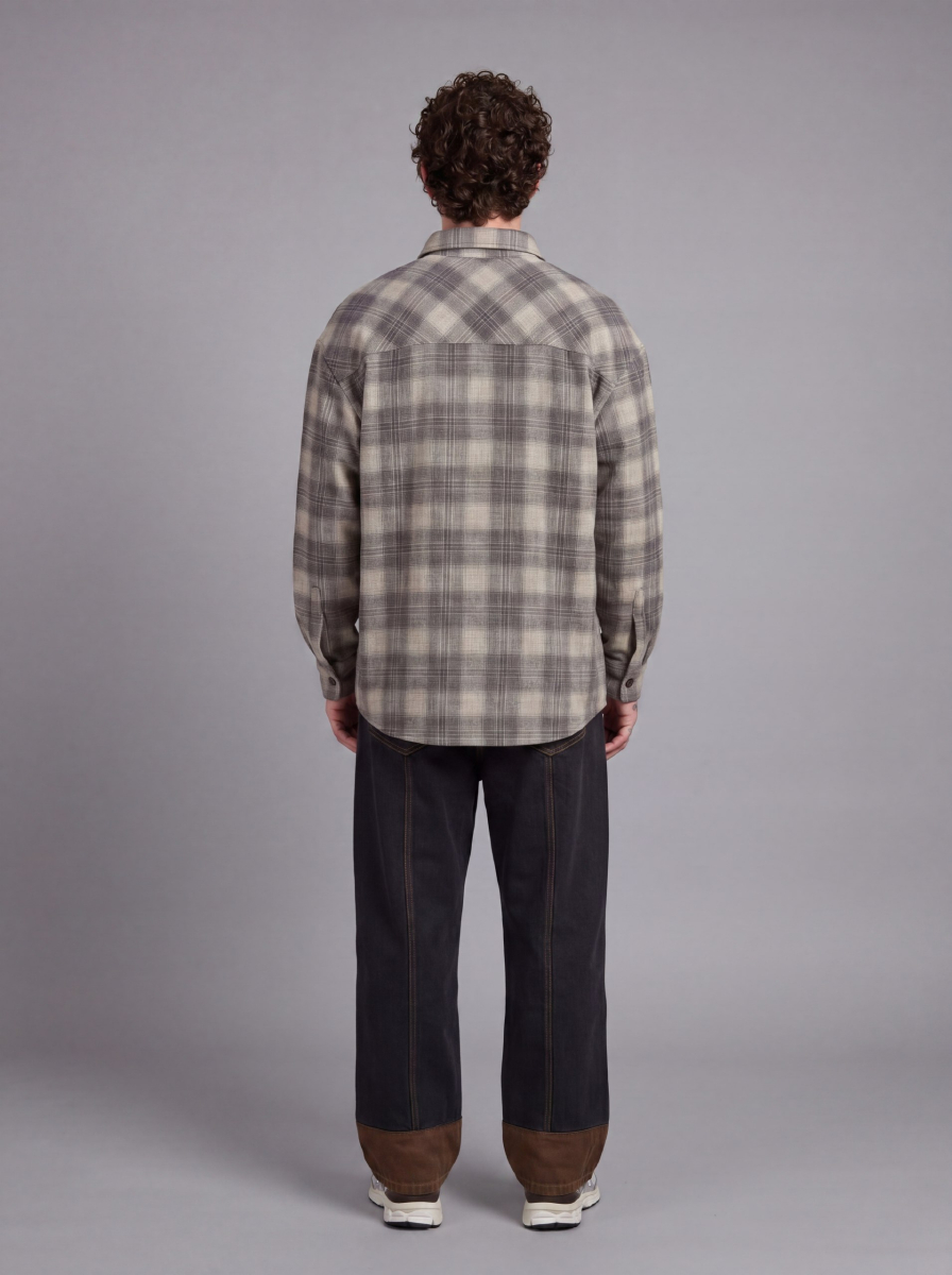 Рубашка «Лесоруб» SCANDALIS, цвет: Светло-серый, РК016а купить онлайн