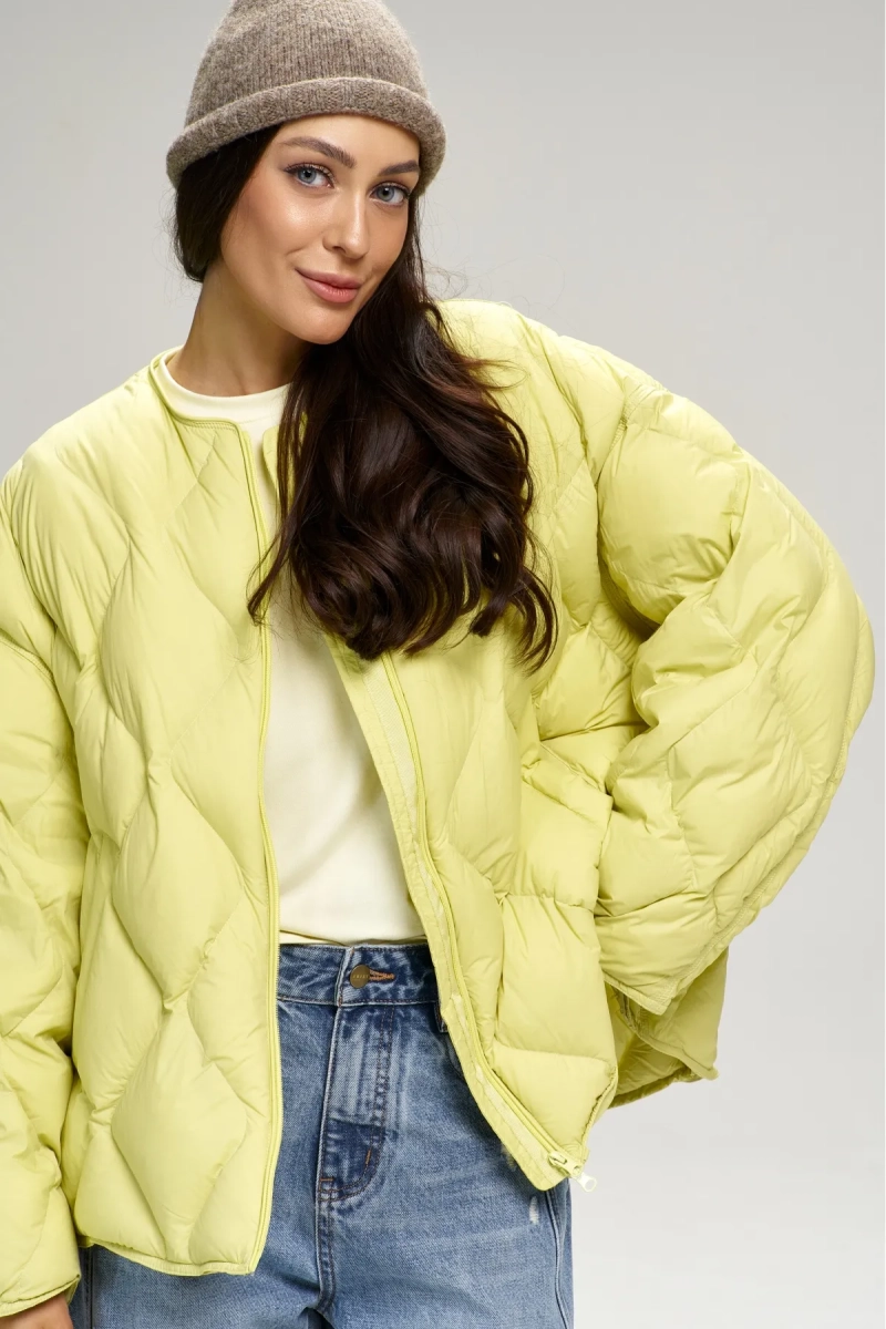 Куртка стеганная с натуральным наполнителем Yellow Pear Erist store, цвет: Желтый, НФ-00003160 купить онлайн