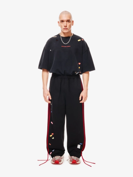 Sticker Pack Брюки Свободного Кроя p.p.s., цвет: черный/красный, 0829.01.00.BLK2 купить онлайн