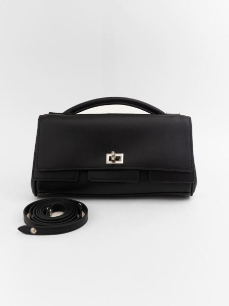 Сумка Касандра багет brand salad, цвет: серебристый черный J-704-PHR 7423 купить онлайн