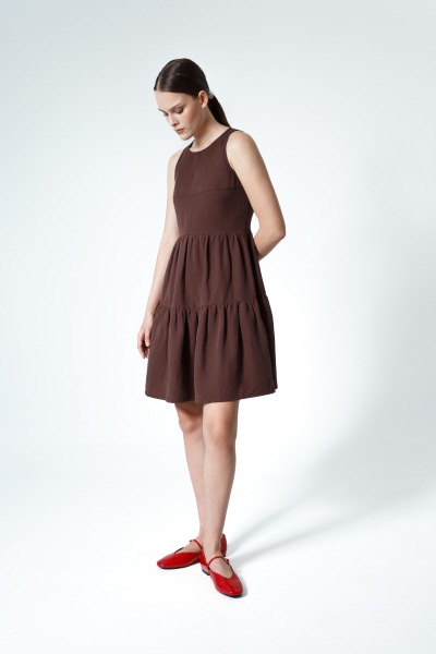 Платье 6078 CUVEE, цвет: коричневый, 6078 купить онлайн