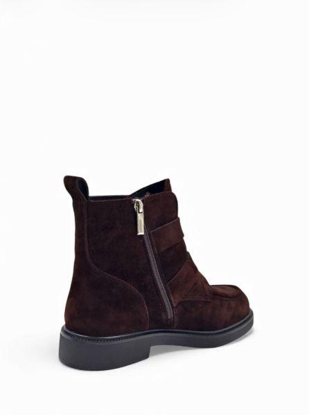Ботинки зимние из натуральной замши GRANDERA, цвет: коричневый  купить онлайн