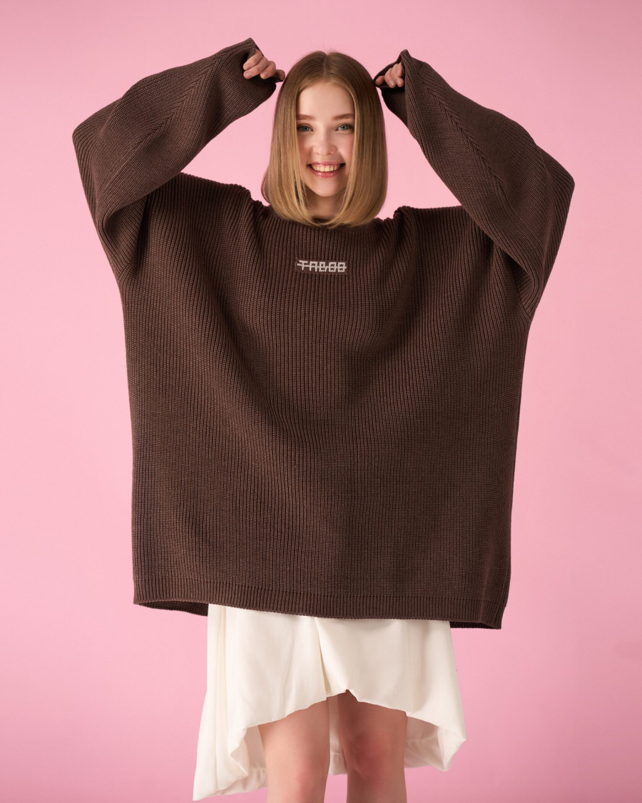Свитер over TABOO, цвет: Кофейный, svkofover купить онлайн