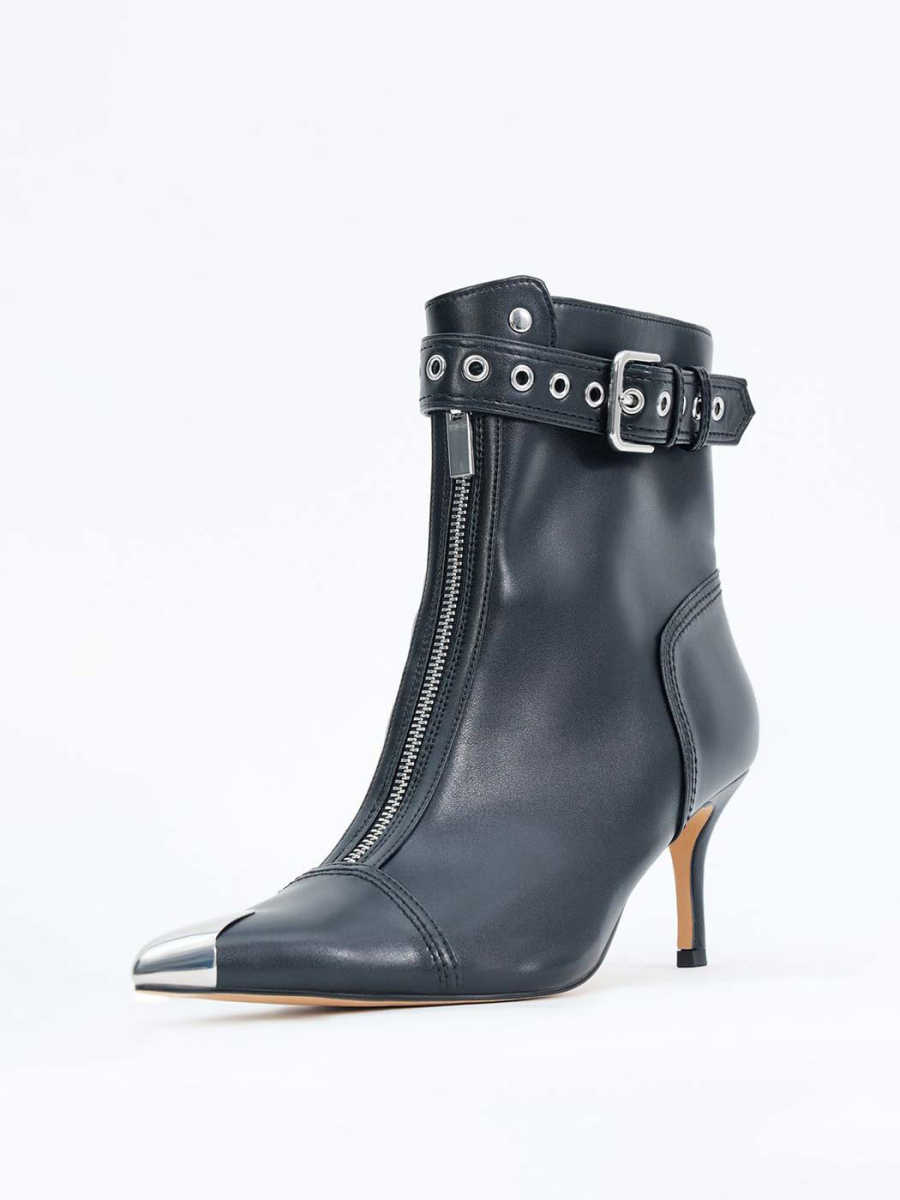 Ботильоны с металлическим мысом