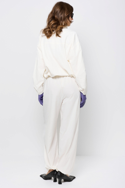 Брюки из облегченной ткани Ricoco, цвет: молочный, 6056/3 купить онлайн