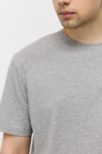 Футболка для него и для нее AROUND, цвет: серый меланж, 219_134MCL01 купить онлайн