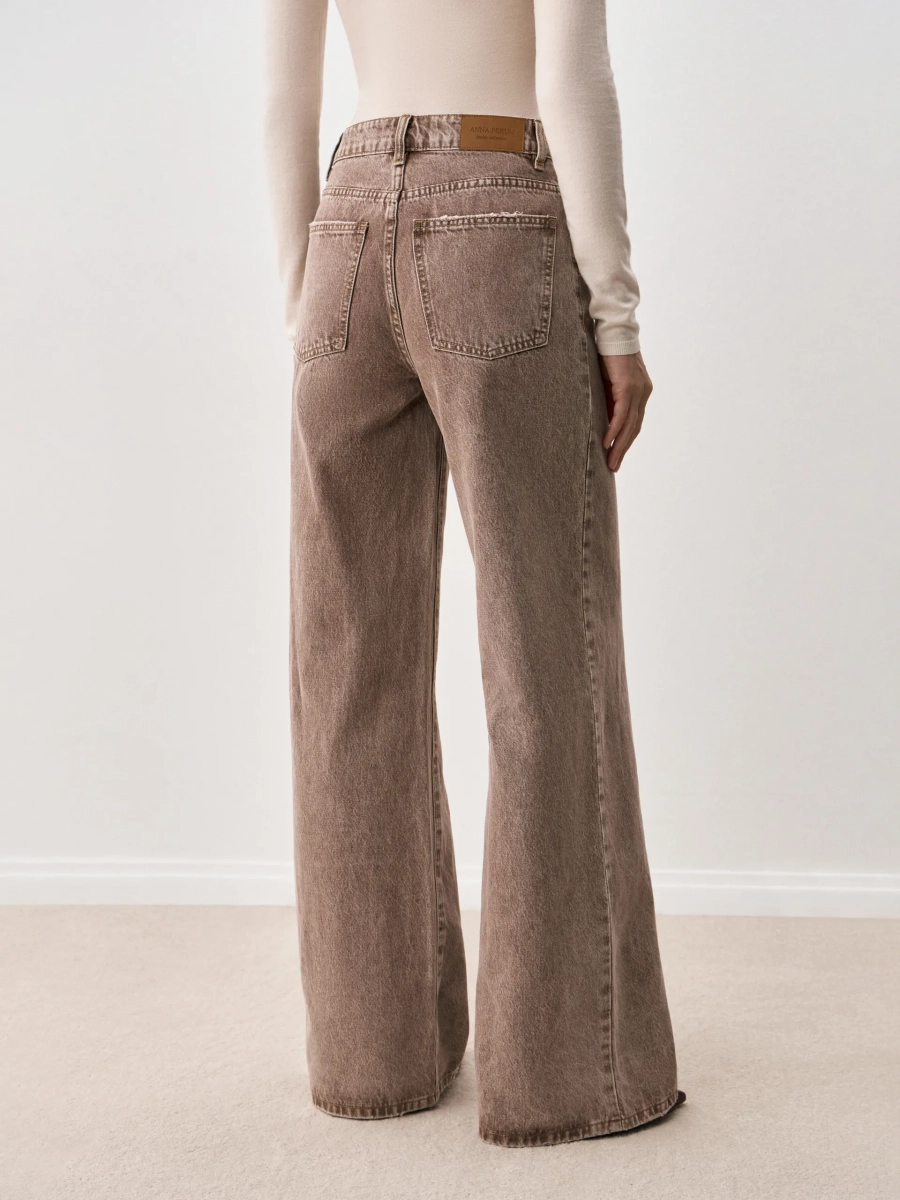 Джинсы WIDELEG ANNA PEKUN, цвет: коричневый, 53.2477.700 купить онлайн