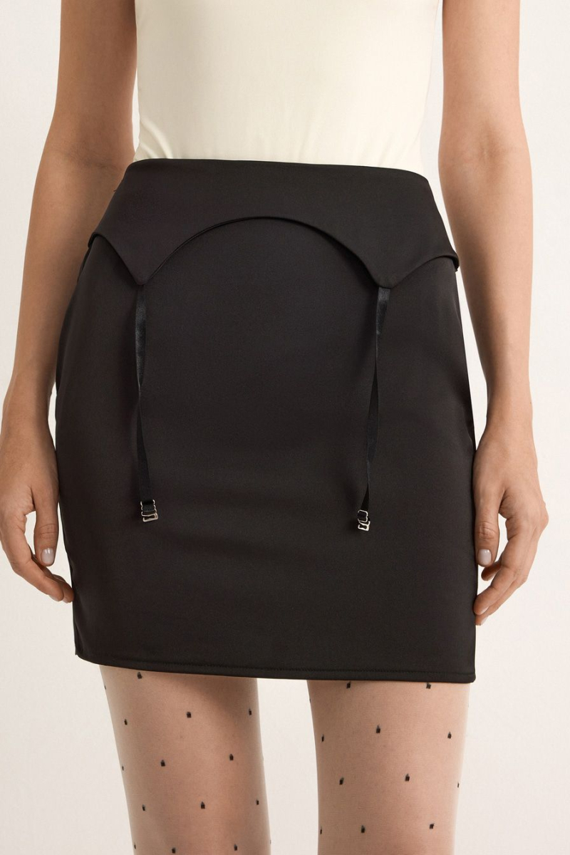 Атласная юбка TOPTOP, цвет: Черный, TT.070.18406.900 купить онлайн