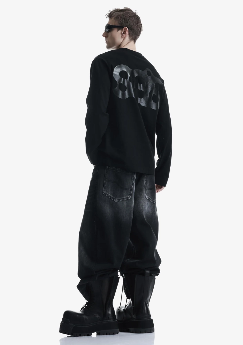 Широкие джинсы KRAKATAU, цвет: Черный, Ru223-1 купить онлайн