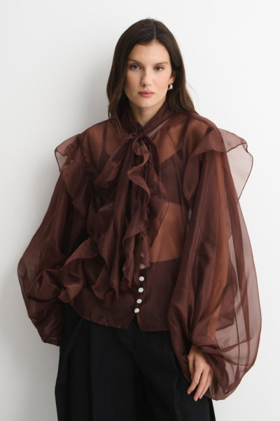 Блузка полупрозрачная