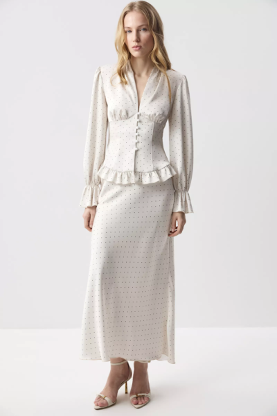 Юбка годе из сатина