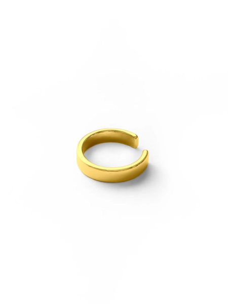 Серебряная серьга-кафф "Сircle gold"