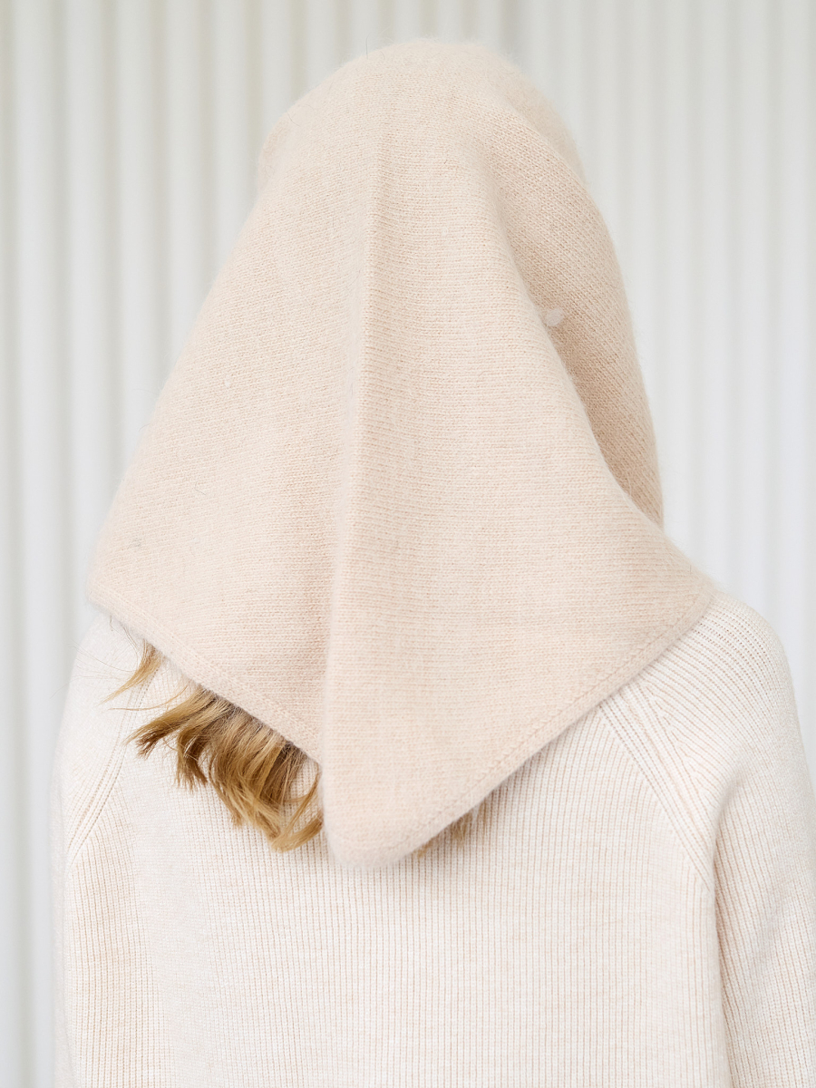 Косынка с ангорой I.B.W., цвет: молочный KJ125 купить онлайн