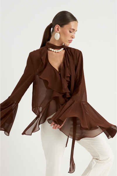 Блуза MIA AIM, цвет: коричневый, Mia420 купить онлайн
